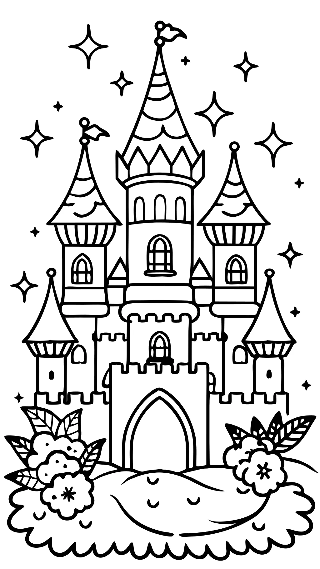 coloring pages castles princesses